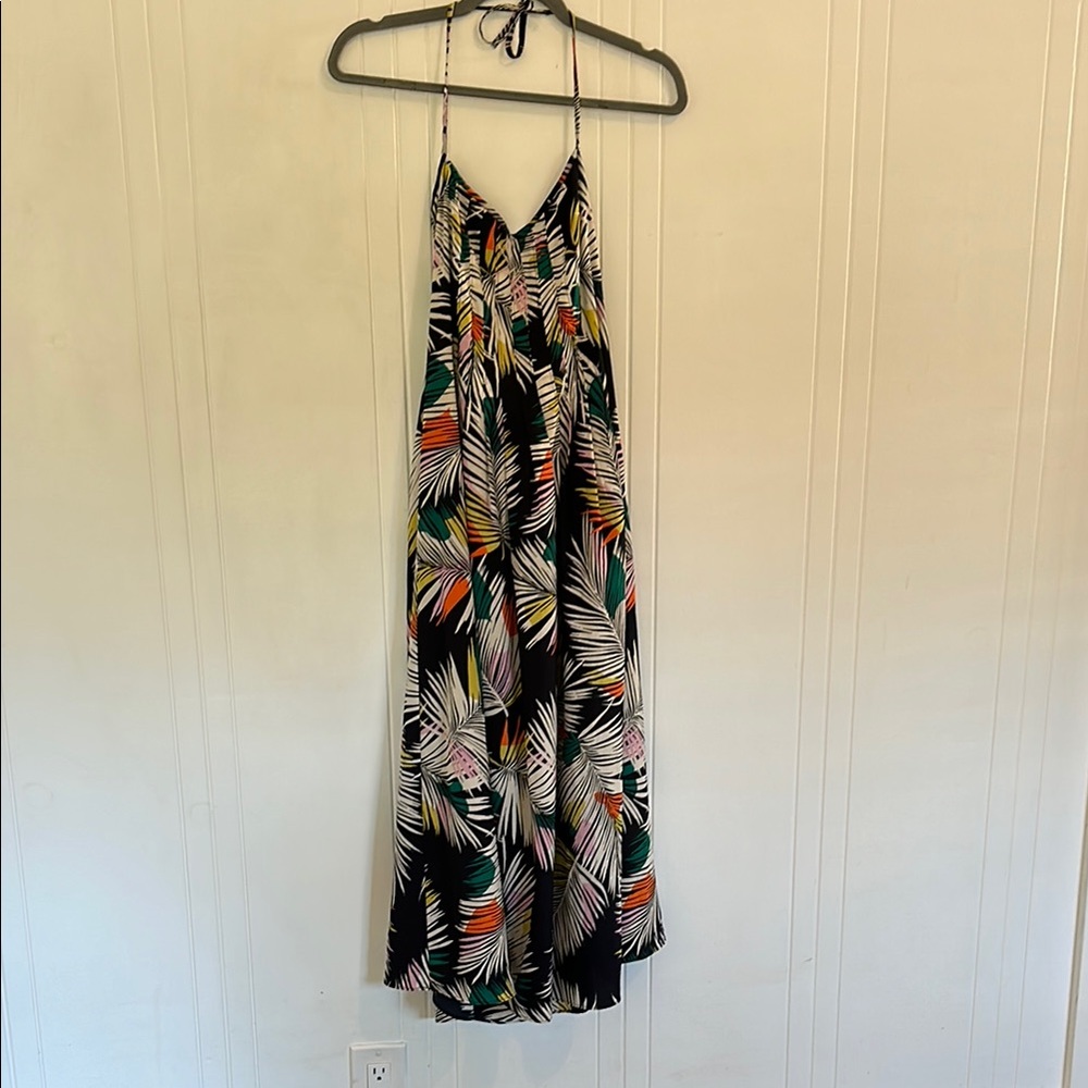 Banana Republic Black Tropical Maxi Dress